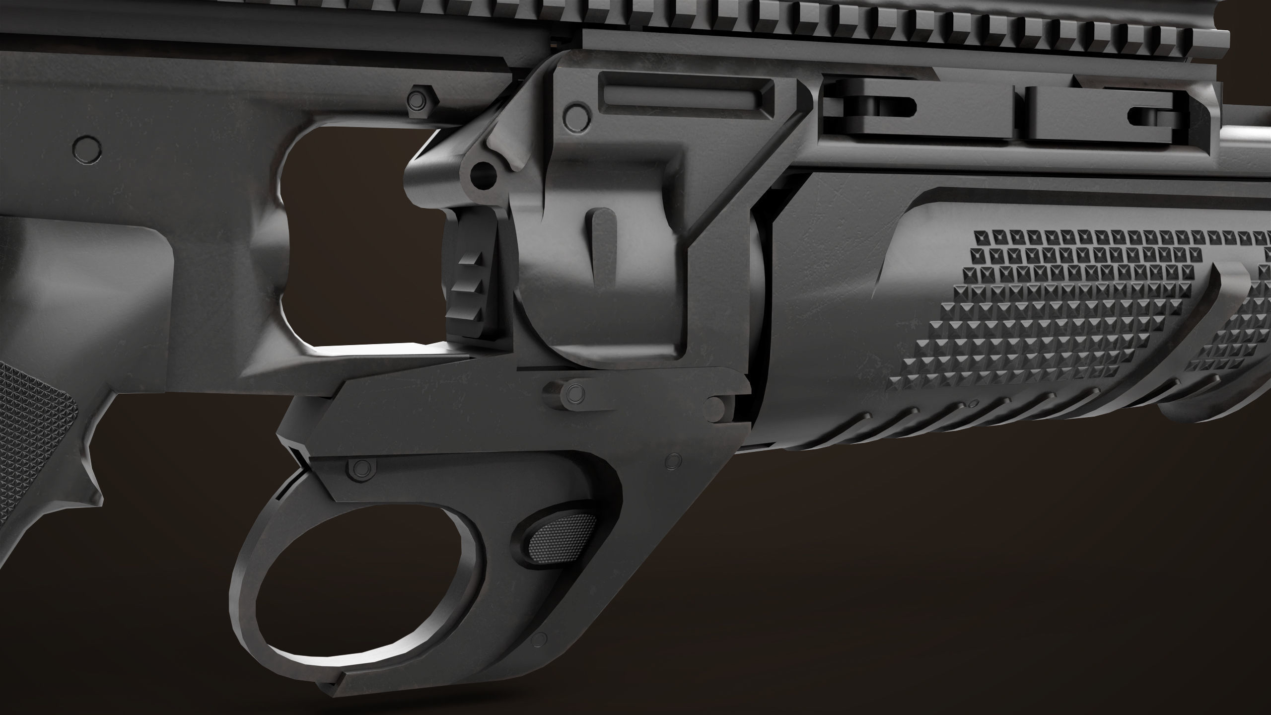 Grenade Launcher 05 Black All PBR Unity UE Textures Low-poly 3D model_23