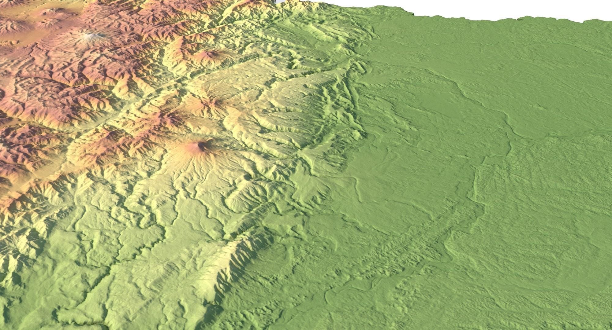 Ecuador Terrain 3D Map 3D model_12