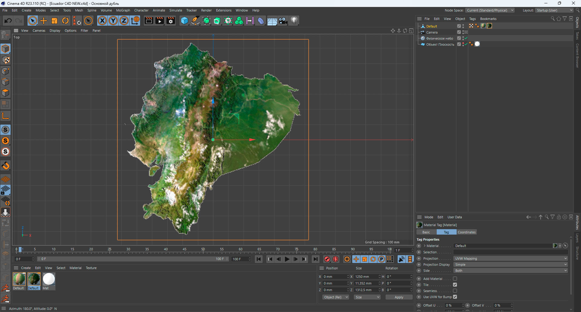Ecuador Terrain 3D Map 3D model_14