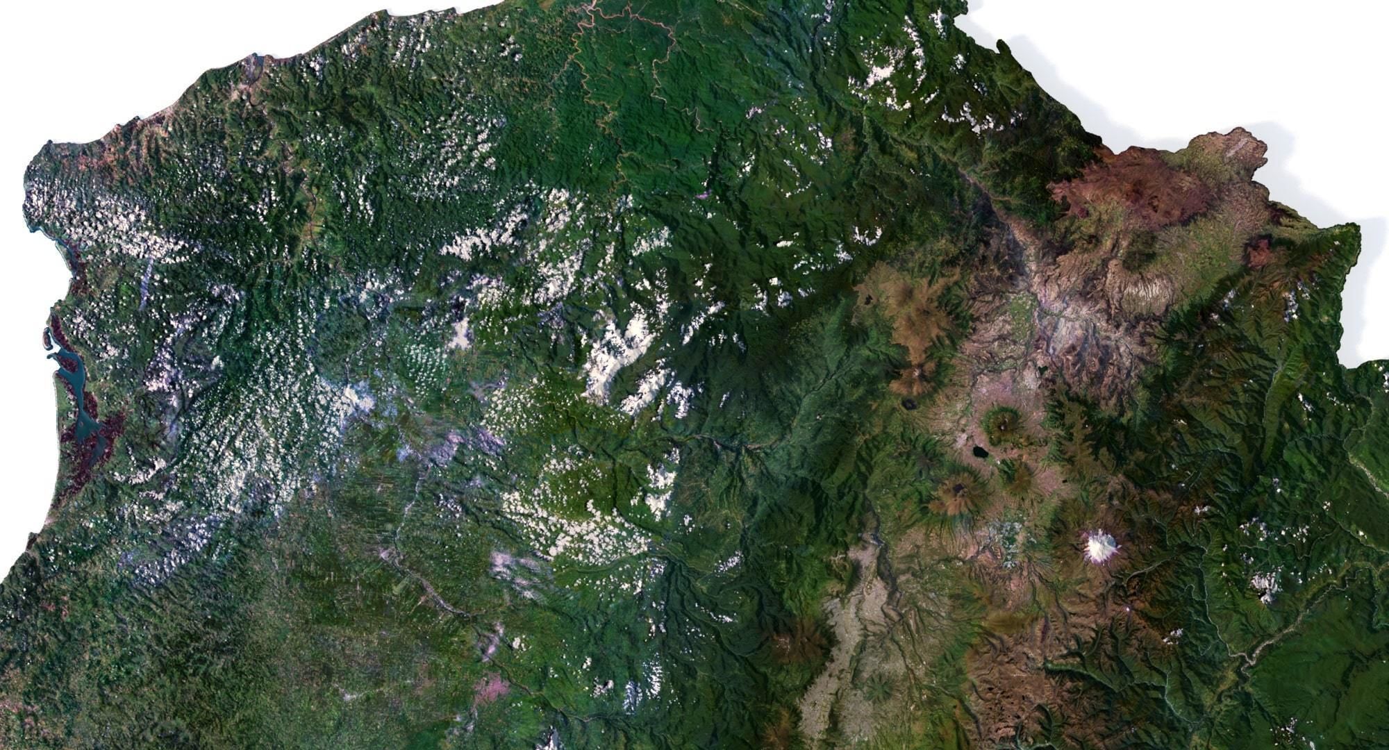 Ecuador Terrain 3D Map 3D model_2