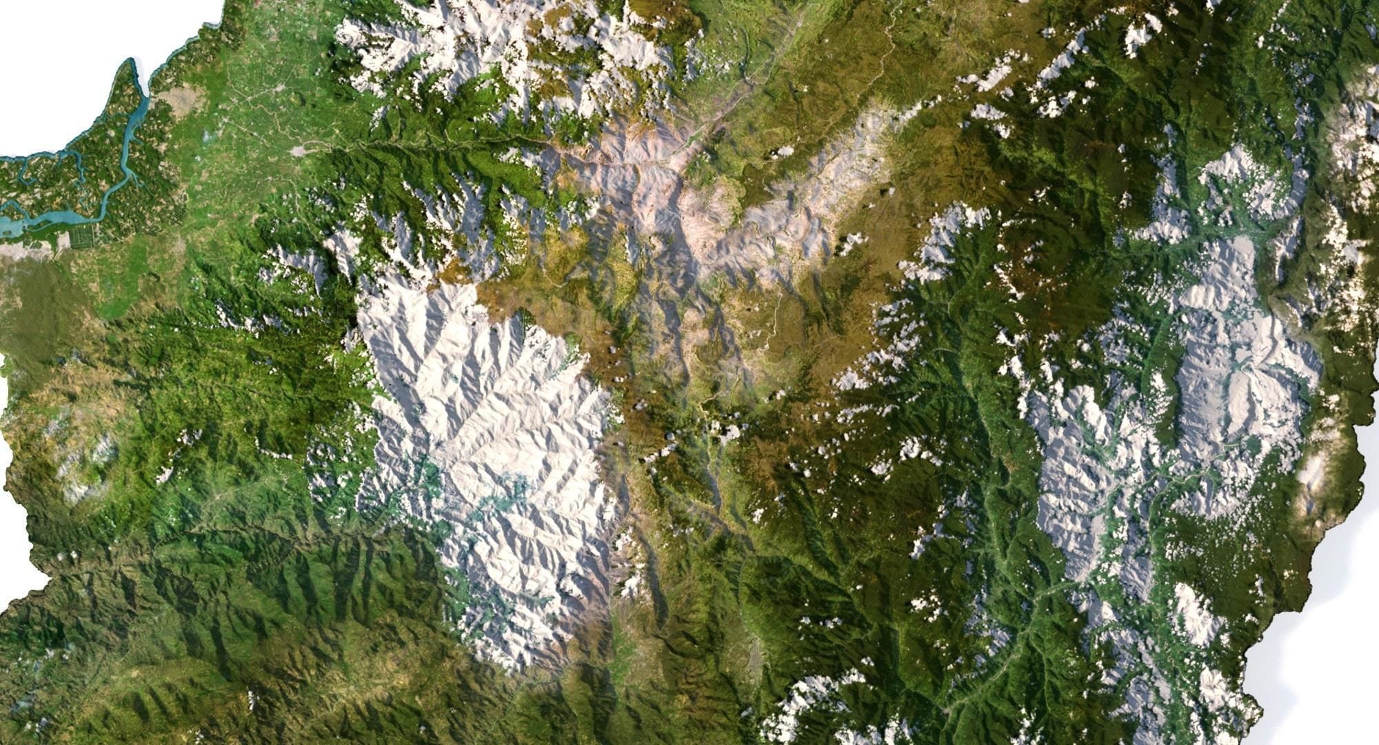 Ecuador Terrain 3D Map 3D model_6