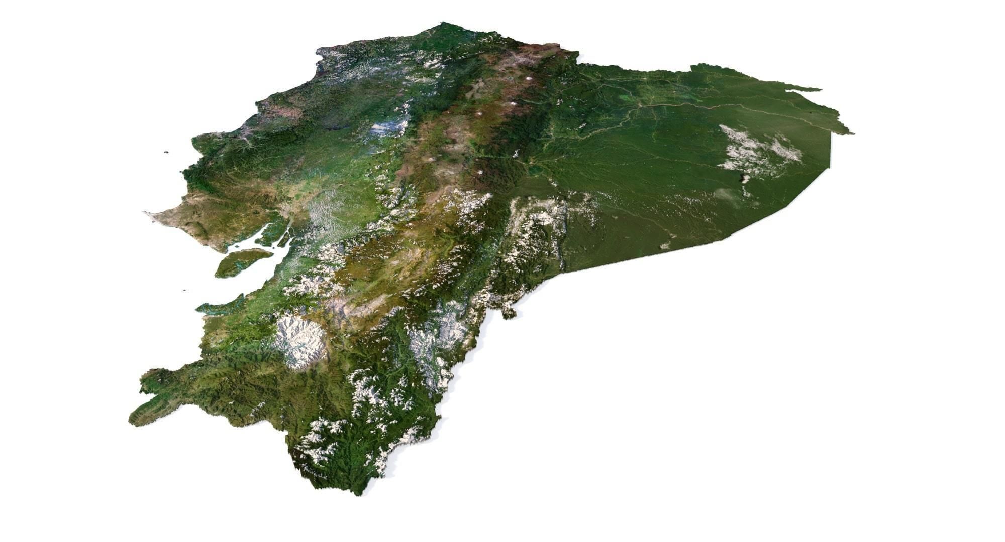 Ecuador Terrain 3D Map 3D model_7