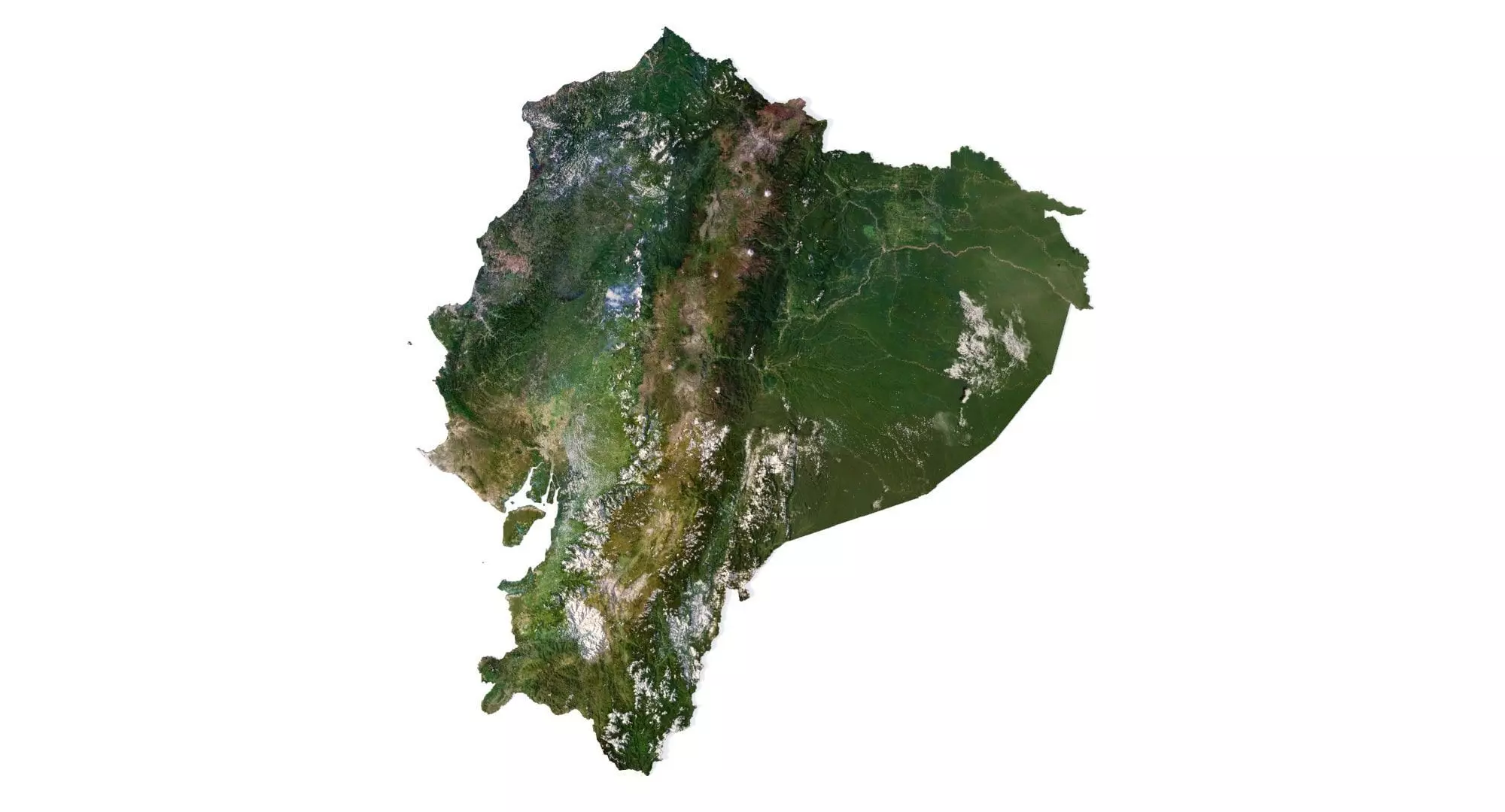 Ecuador Terrain 3D Map 3D model_0