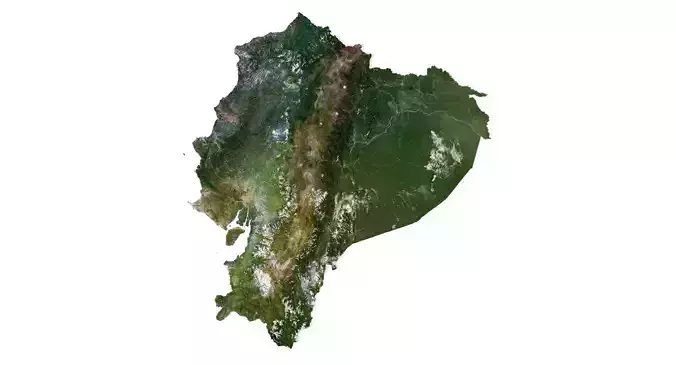Ecuador Terrain 3D Map