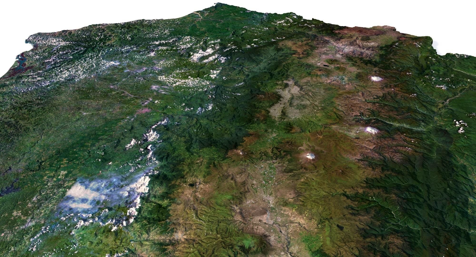 Ecuador Terrain 3D Map 3D model_10