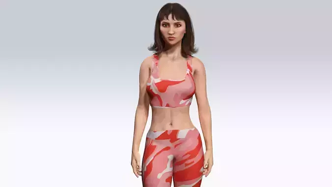 Sewxy Sport Girl - Fully Rigged 3D model