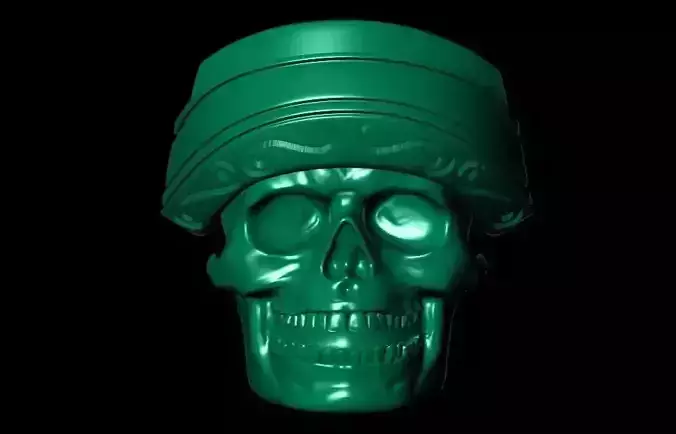 Cowboy 3D Skull Pendant 3D Printable Model