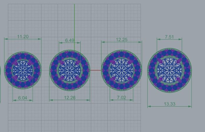 Halo With Round Stone 3d Printable 10pcs studs or pendants 3D print model_3