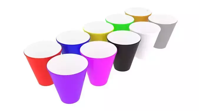 Colored Paper Cups Set