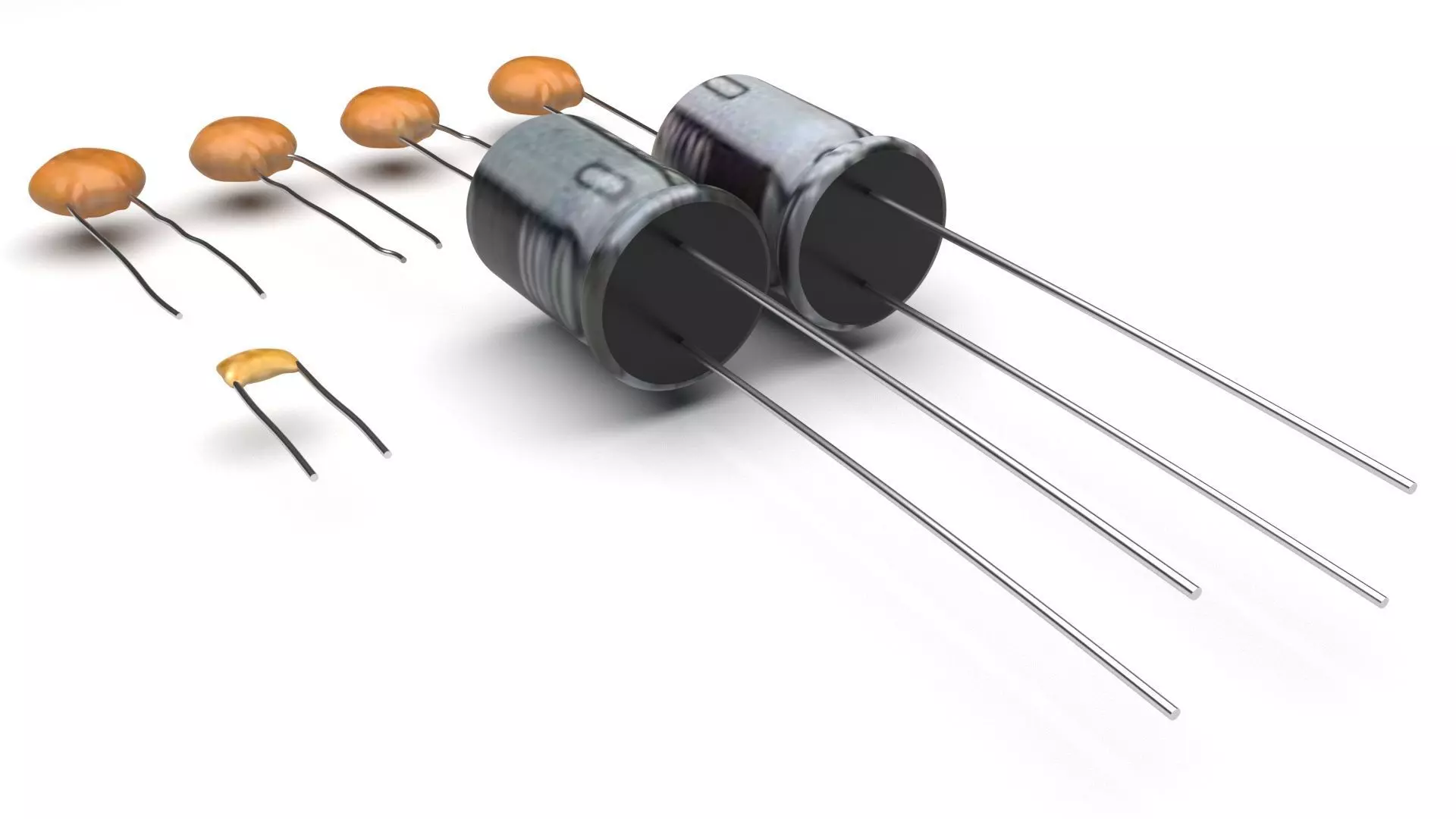 Capacitors Set 3D model