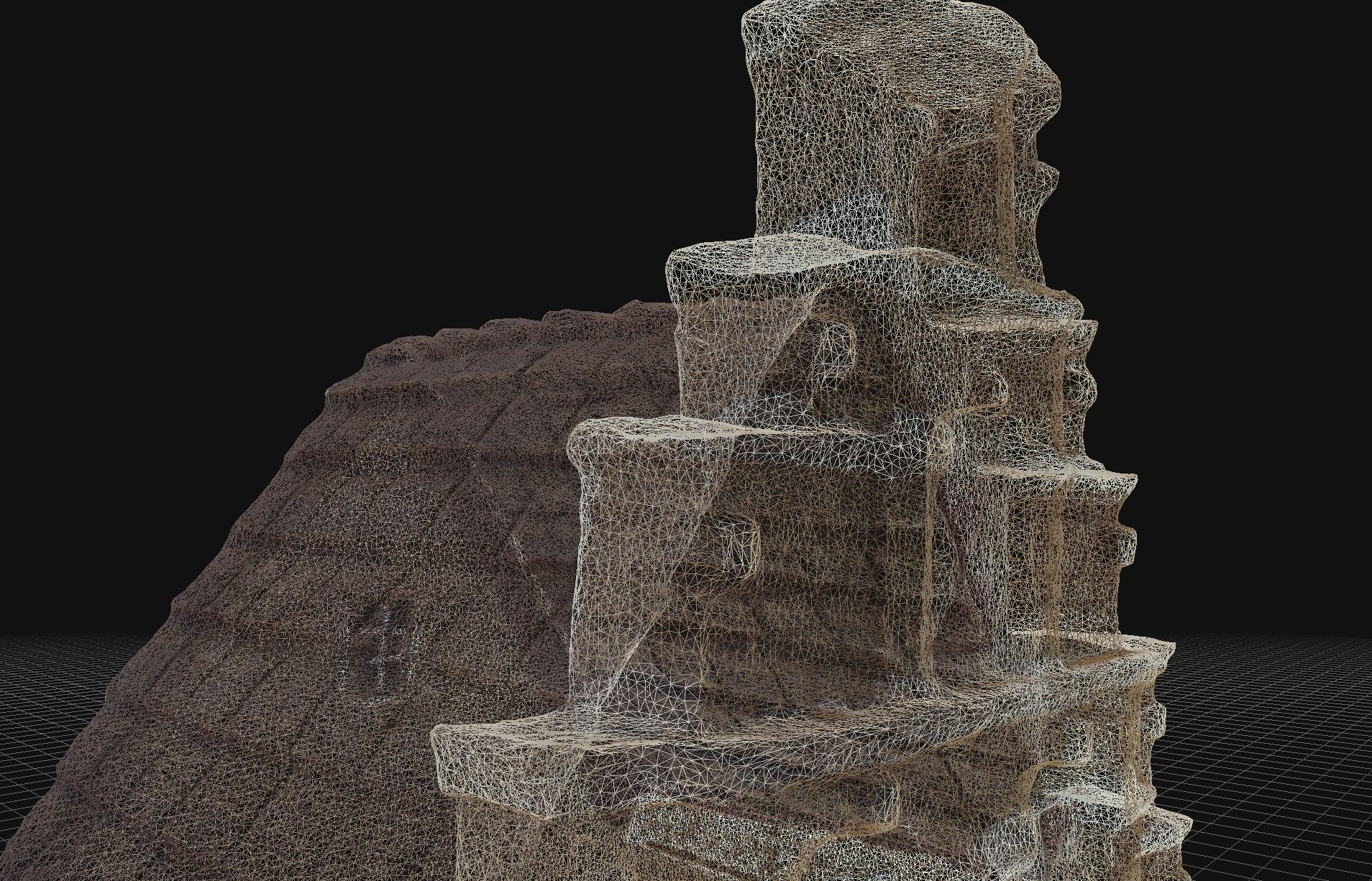 House 3 old hand made stone house based of off Amsterdam 3D model_7