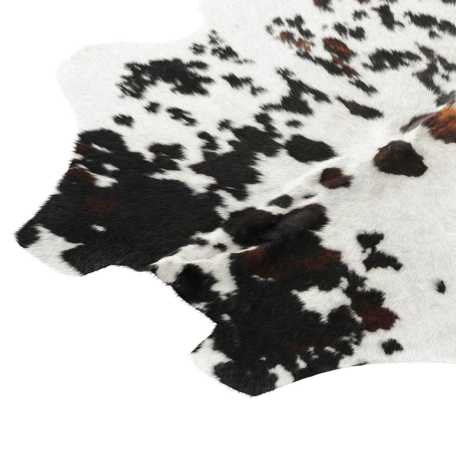 Black and White Cowhide Rug B6159 3D model_3