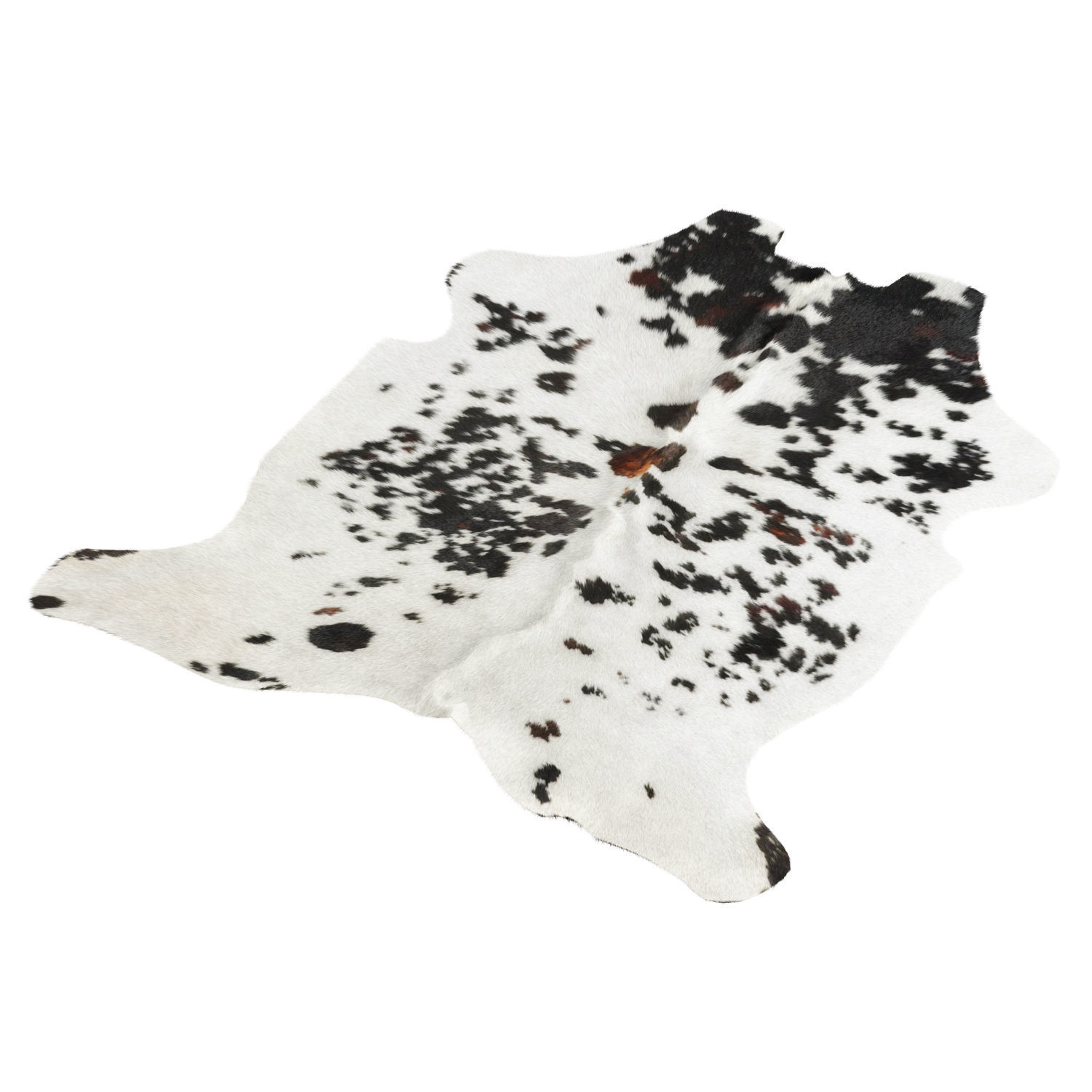 Black and White Cowhide Rug B6159 3D model_2