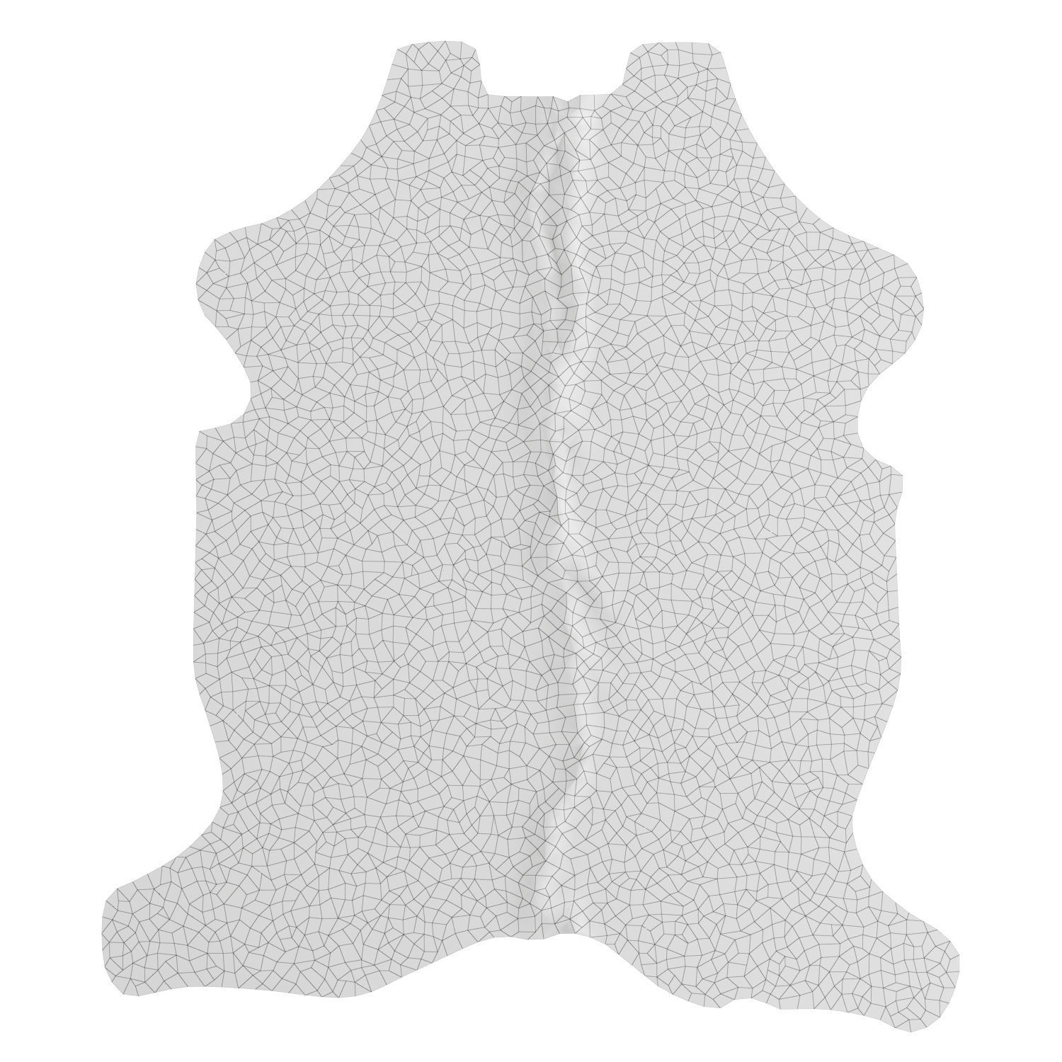 Black and White Cowhide Rug B6159 3D model_5