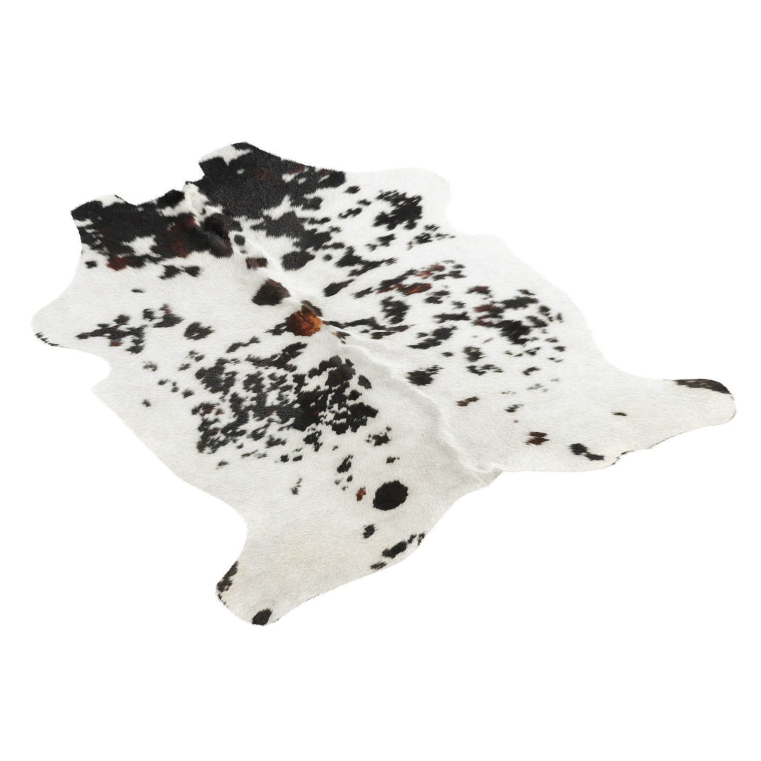 Black and White Cowhide Rug B6159 3D model_1