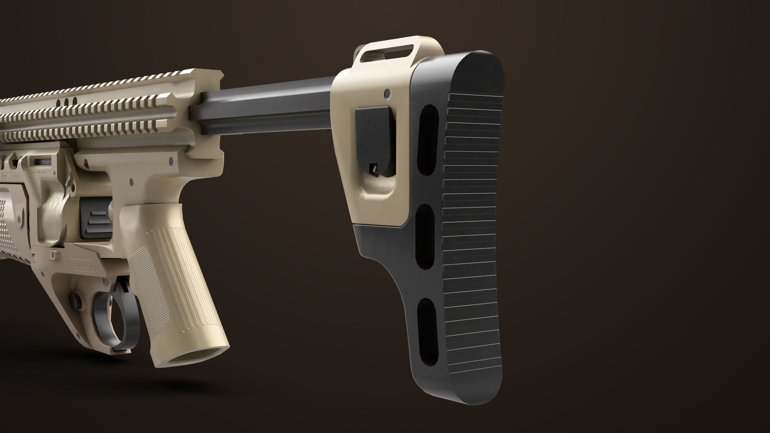 Grenade Launcher 05 Brown All PBR Unity UE Textures Low-poly 3D model_20