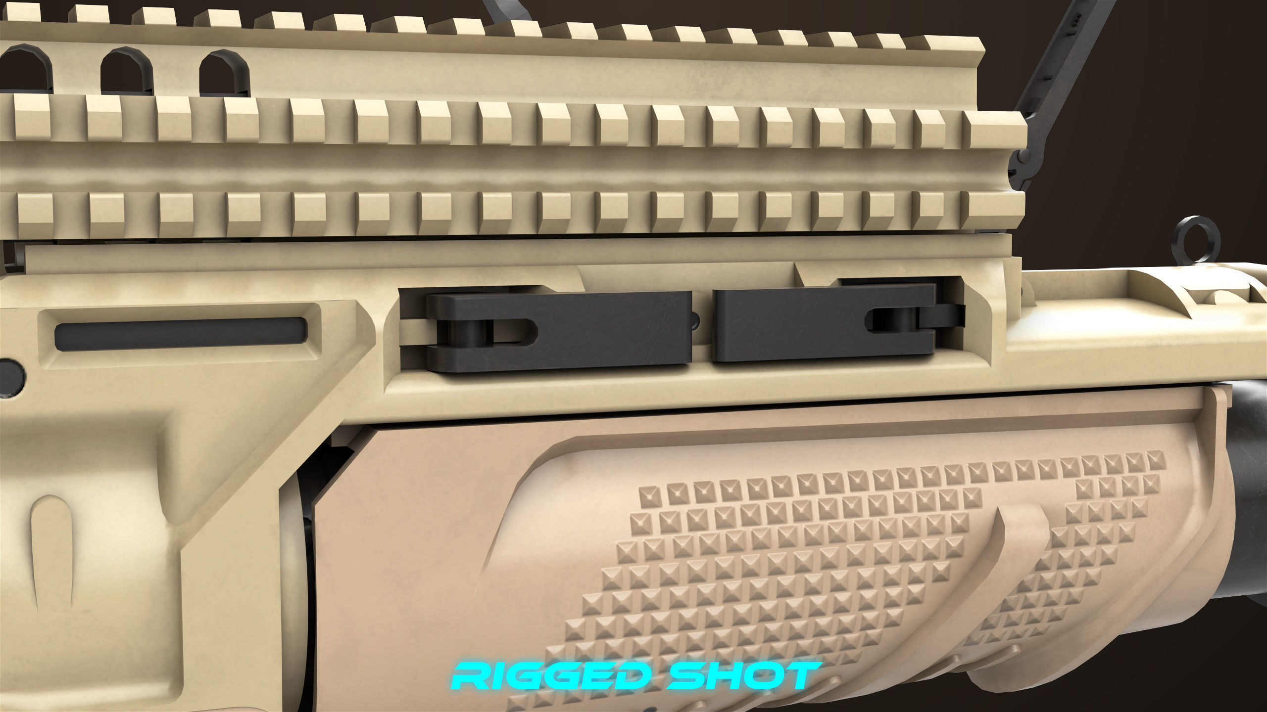 Grenade Launcher 05 Brown All PBR Unity UE Textures Low-poly 3D model_25