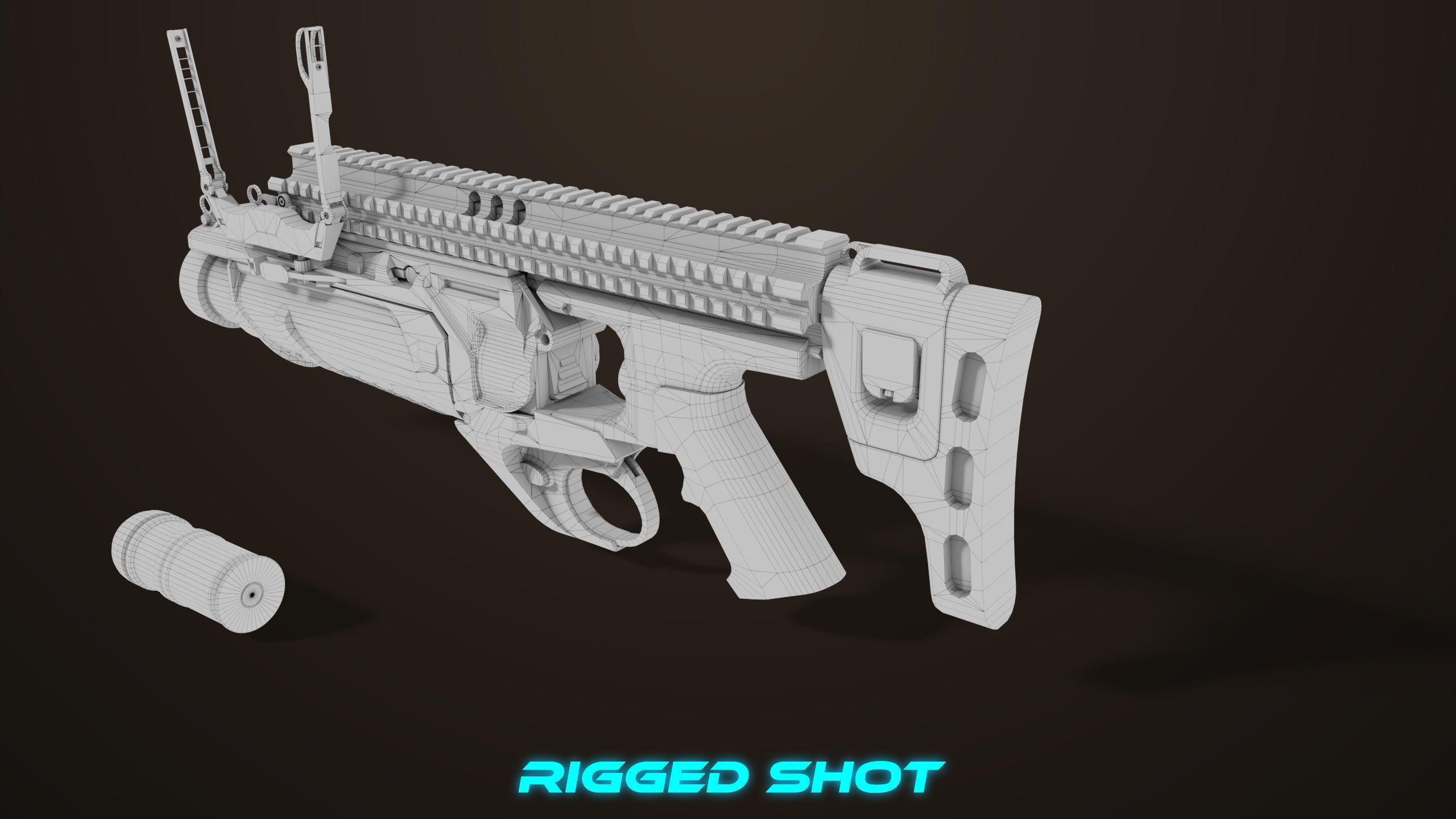 Grenade Launcher 05 Brown All PBR Unity UE Textures Low-poly 3D model_48