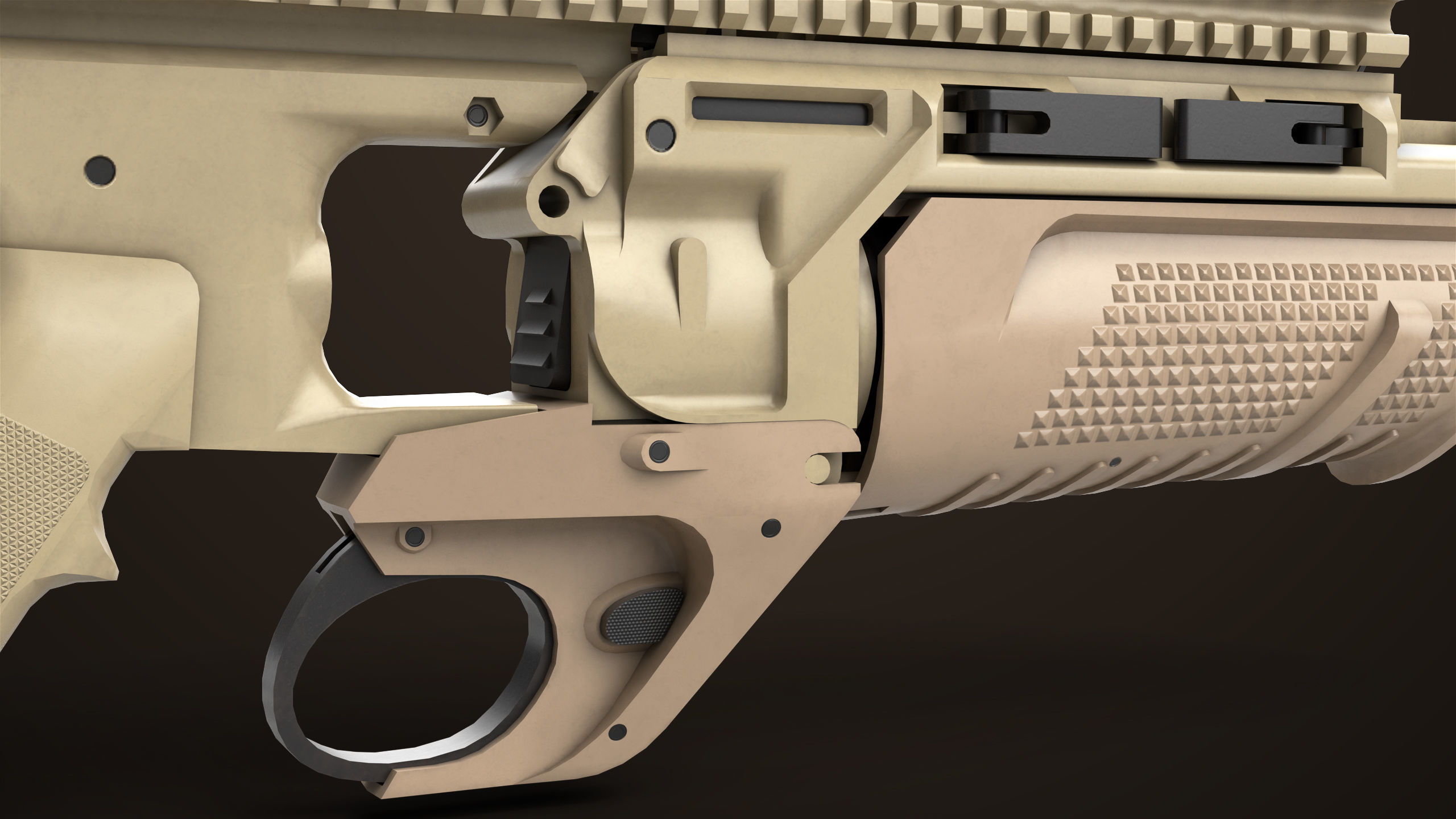 Grenade Launcher 05 Brown All PBR Unity UE Textures Low-poly 3D model_22