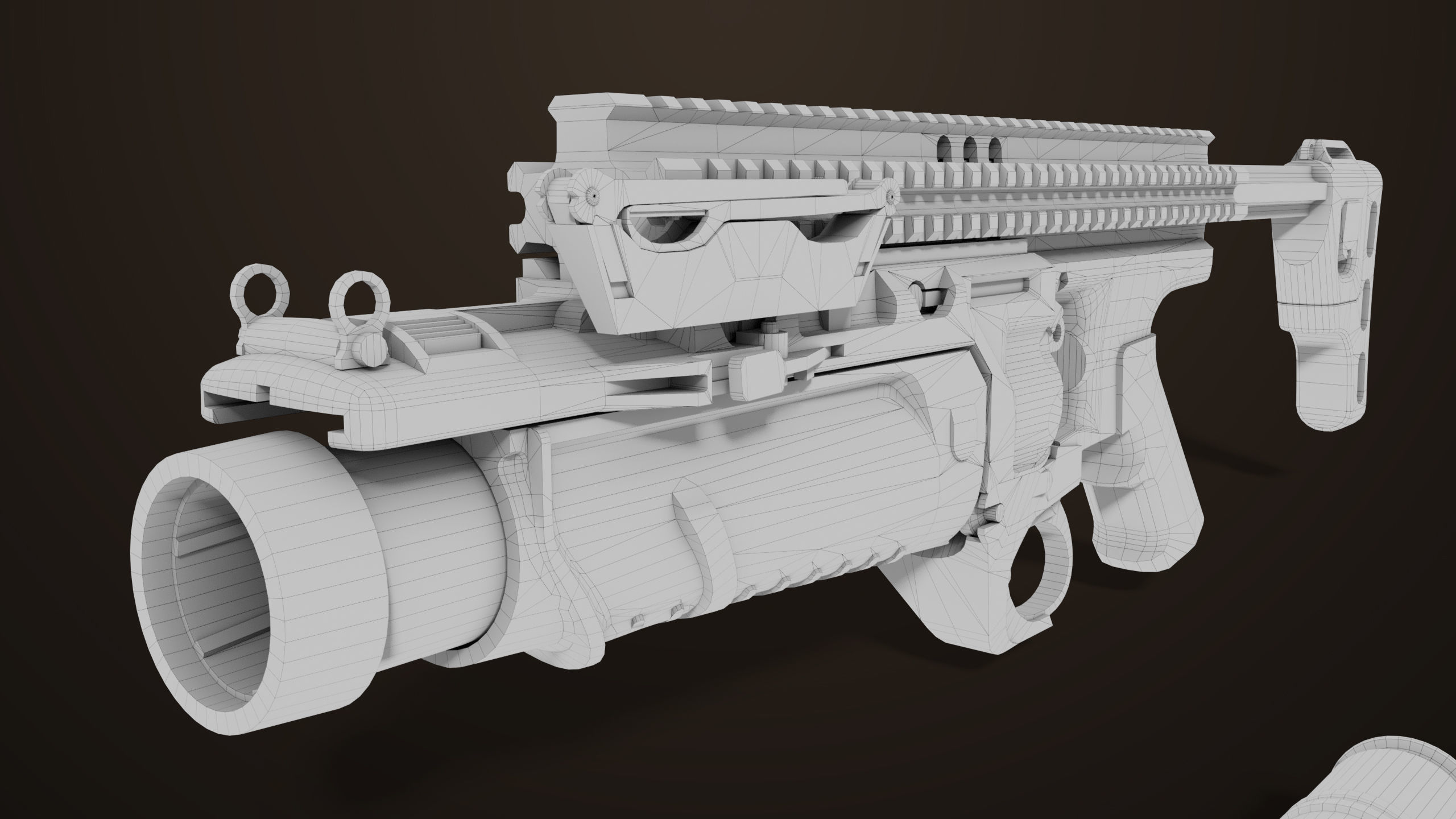 Grenade Launcher 05 Brown All PBR Unity UE Textures Low-poly 3D model_42
