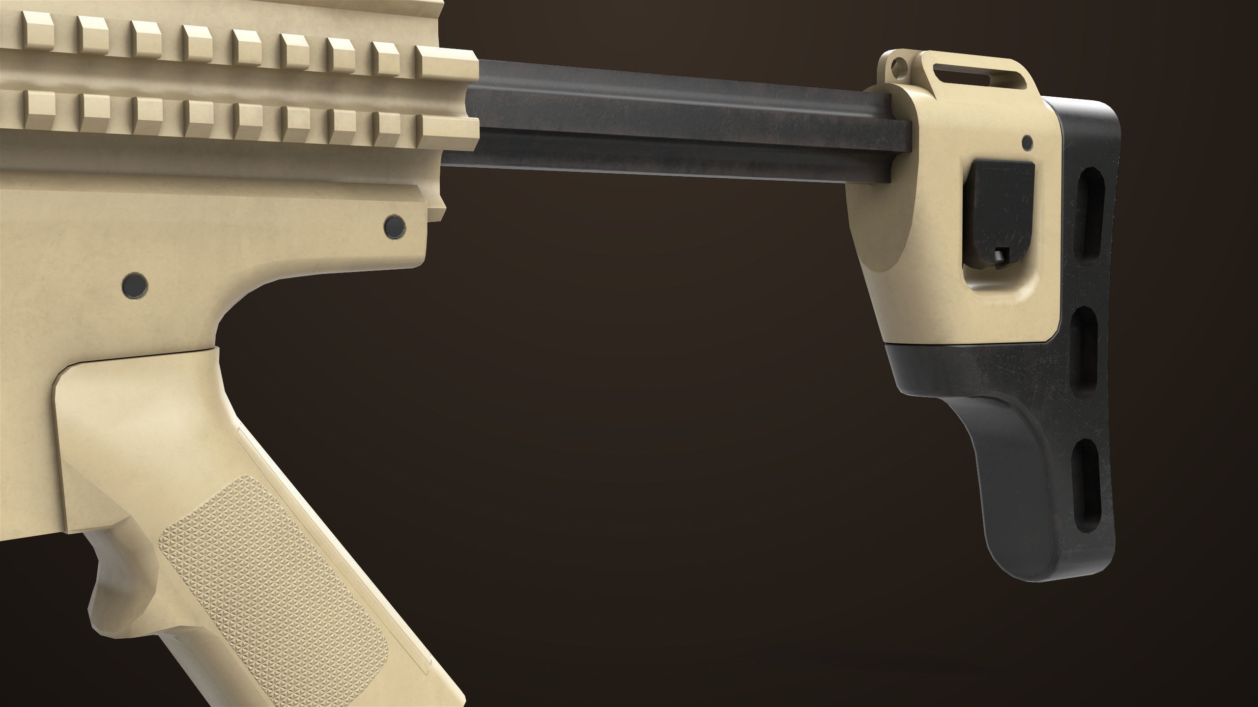 Grenade Launcher 05 Brown All PBR Unity UE Textures Low-poly 3D model_19