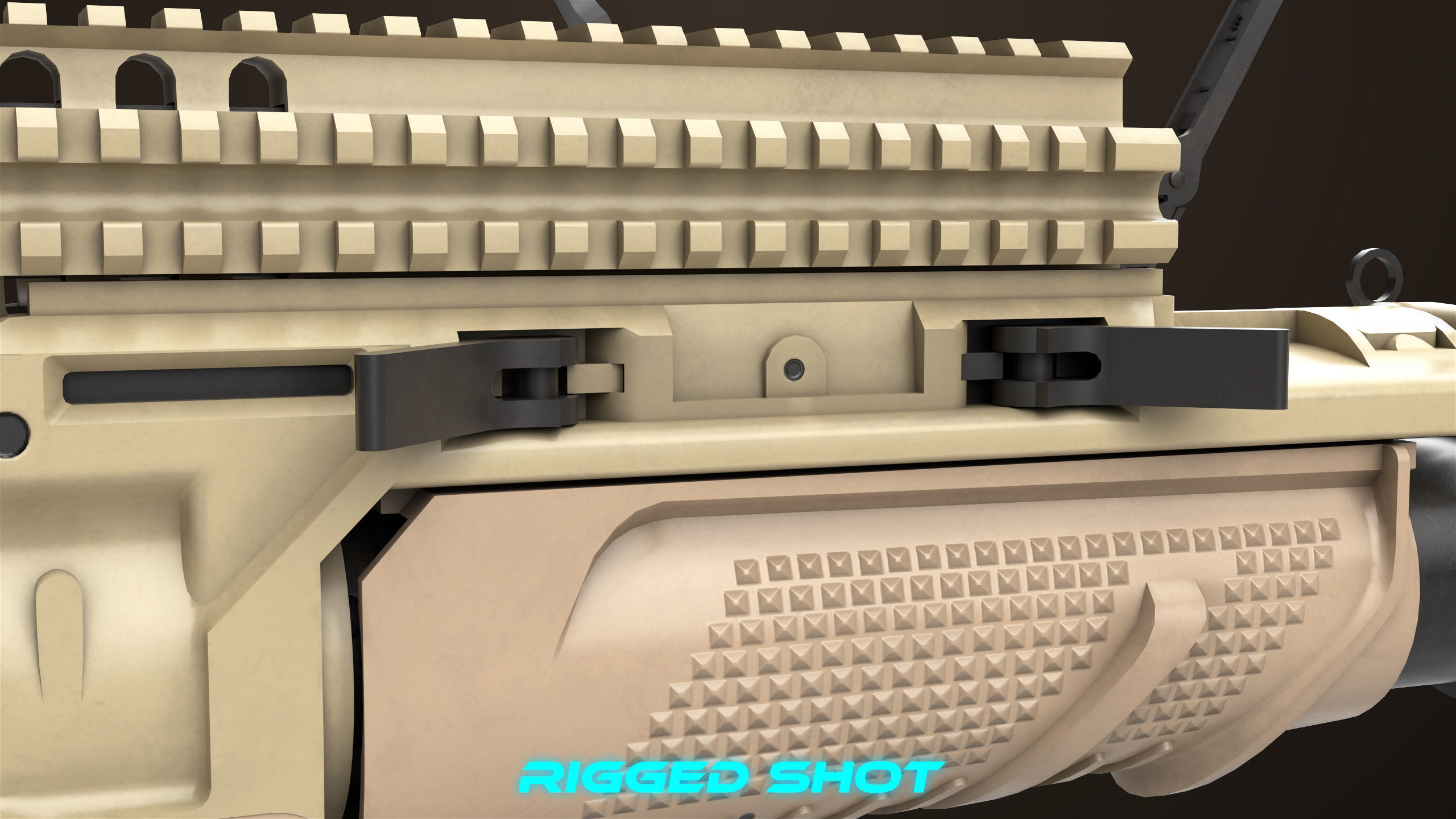 Grenade Launcher 05 Brown All PBR Unity UE Textures Low-poly 3D model_26