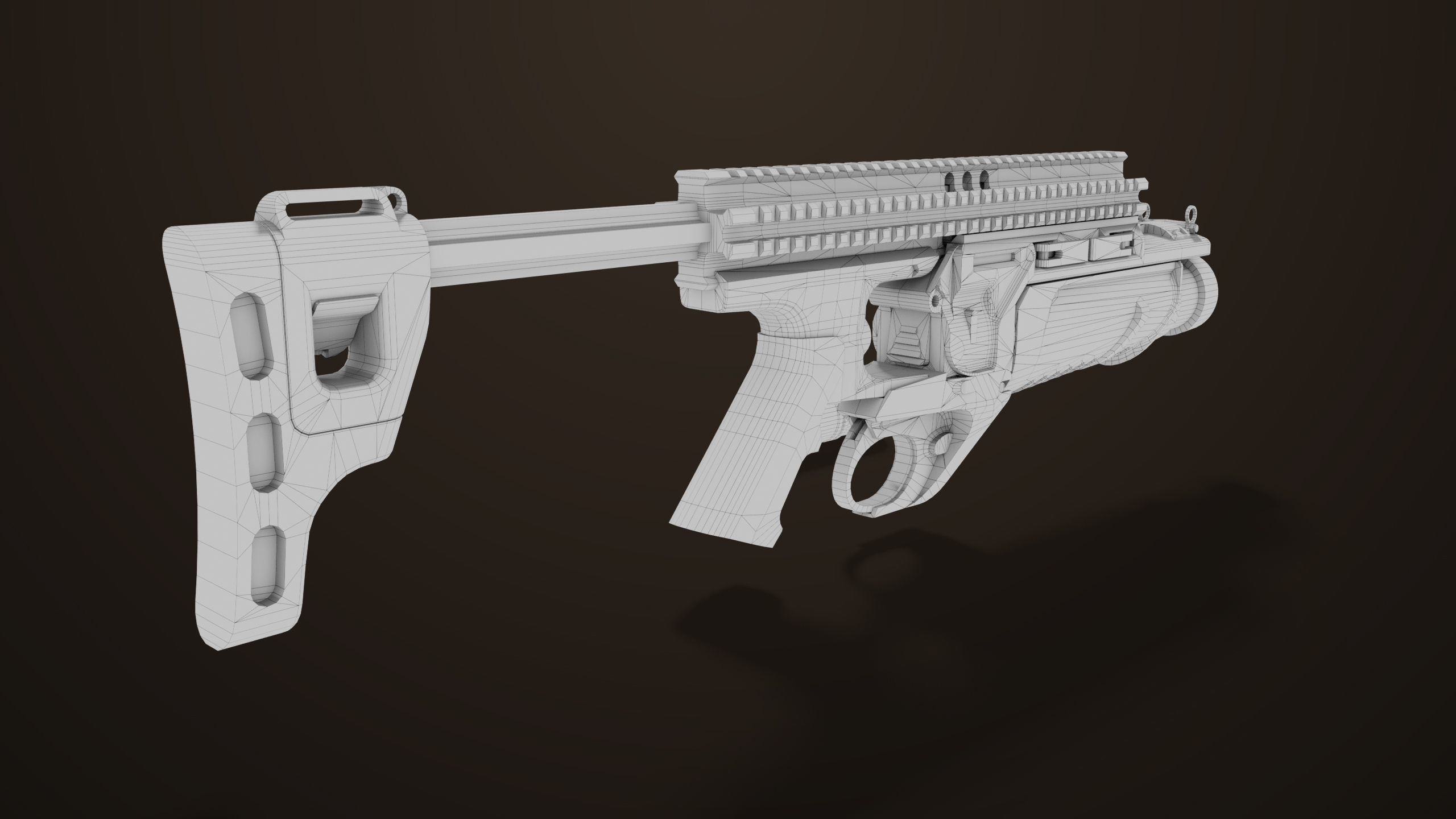 Grenade Launcher 05 Brown All PBR Unity UE Textures Low-poly 3D model_38