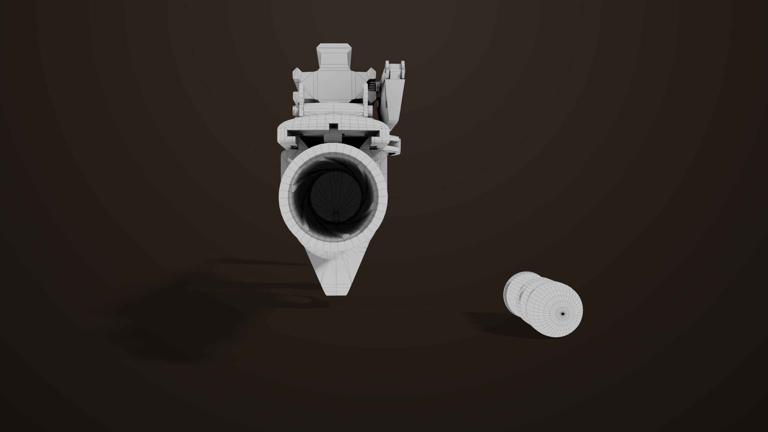 Grenade Launcher 05 Brown All PBR Unity UE Textures Low-poly 3D model_35