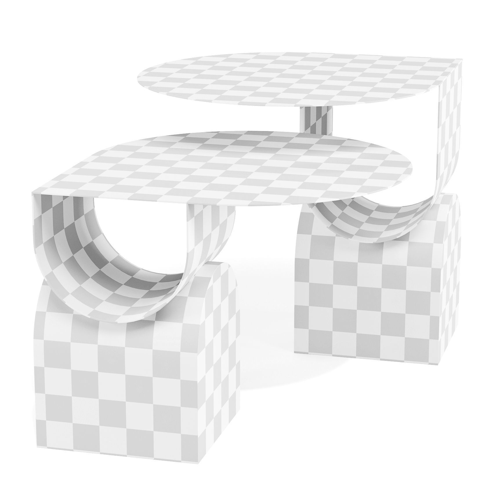 Bonaldo Vague - Coffee Tables 3D model_4