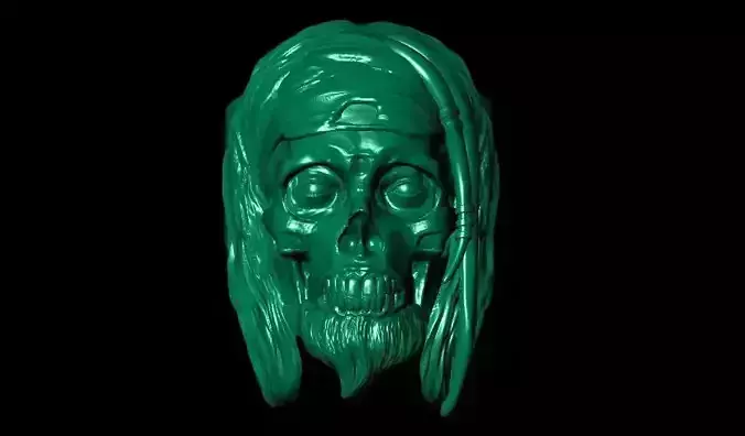 Pirate Skull Ring 3D Printable Skull Model Gothic Jewelry