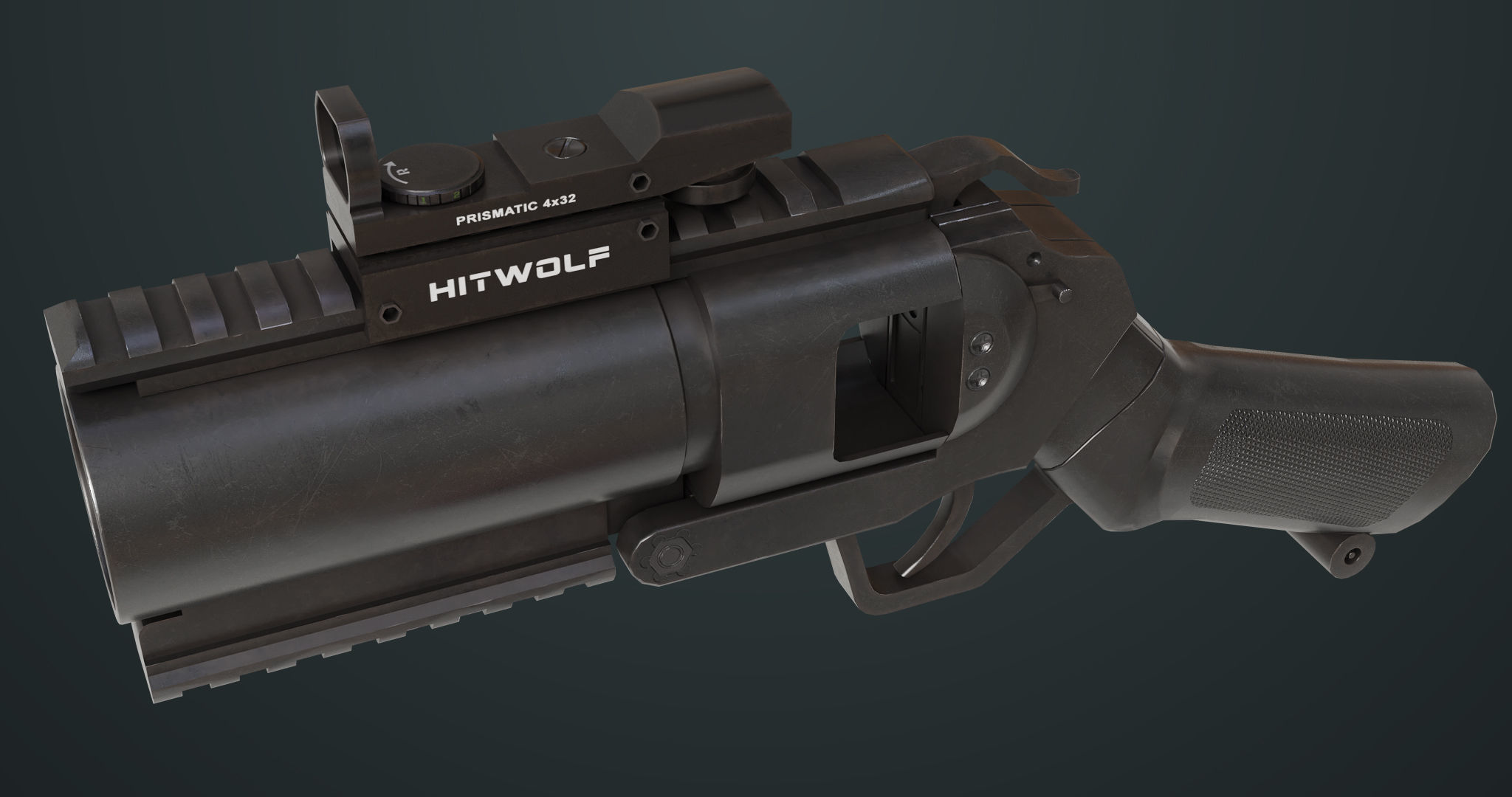 Grenade Launcher 07  All PBR Unity UE Textures Low-poly 3D model_13