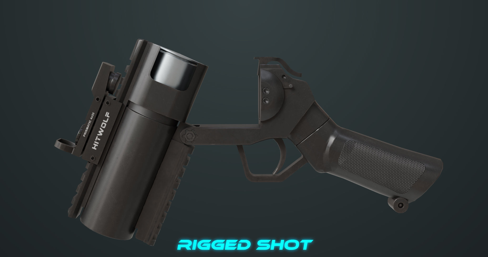 Grenade Launcher 07  All PBR Unity UE Textures Low-poly 3D model_4