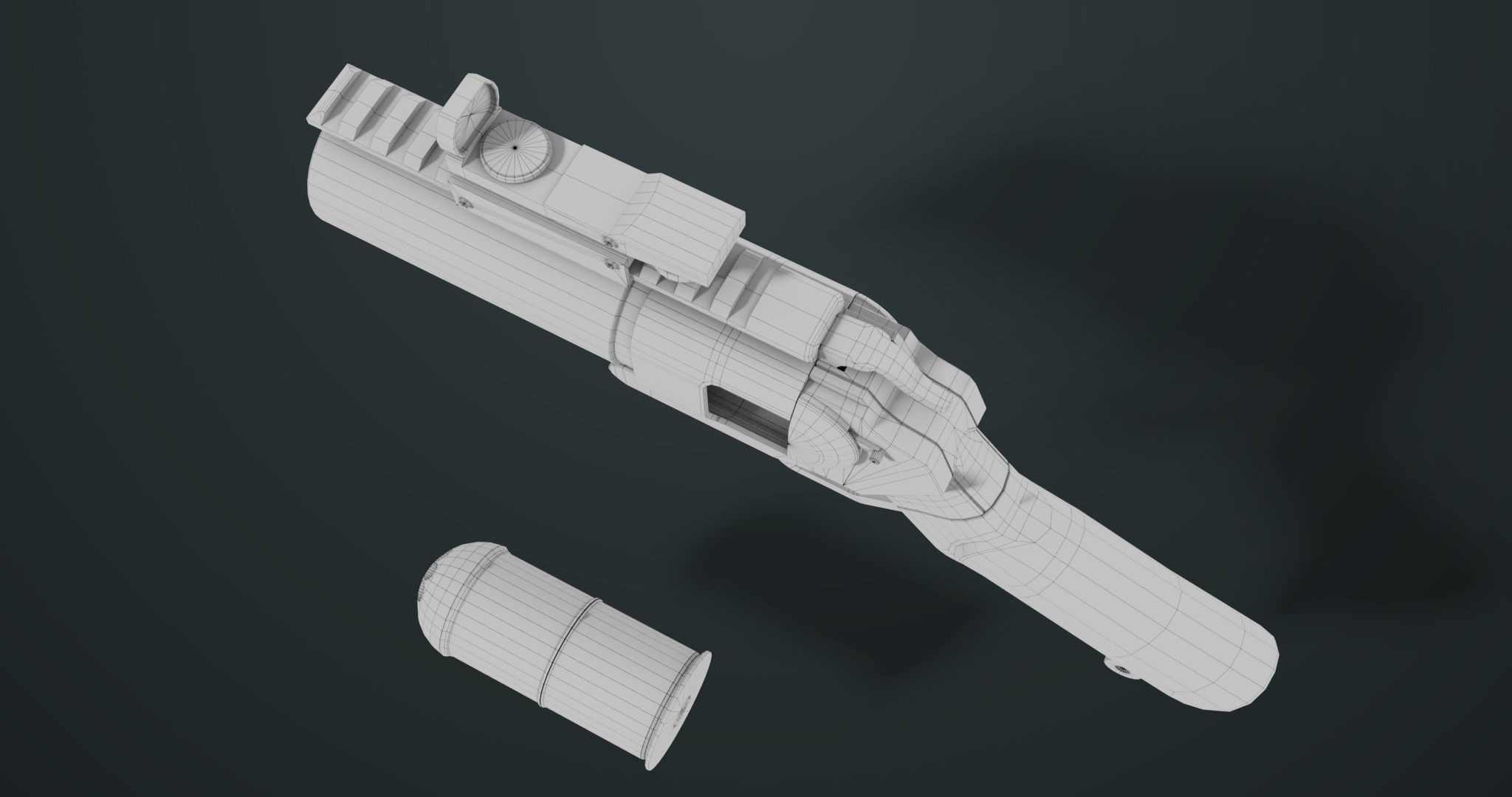 Grenade Launcher 07  All PBR Unity UE Textures Low-poly 3D model_30