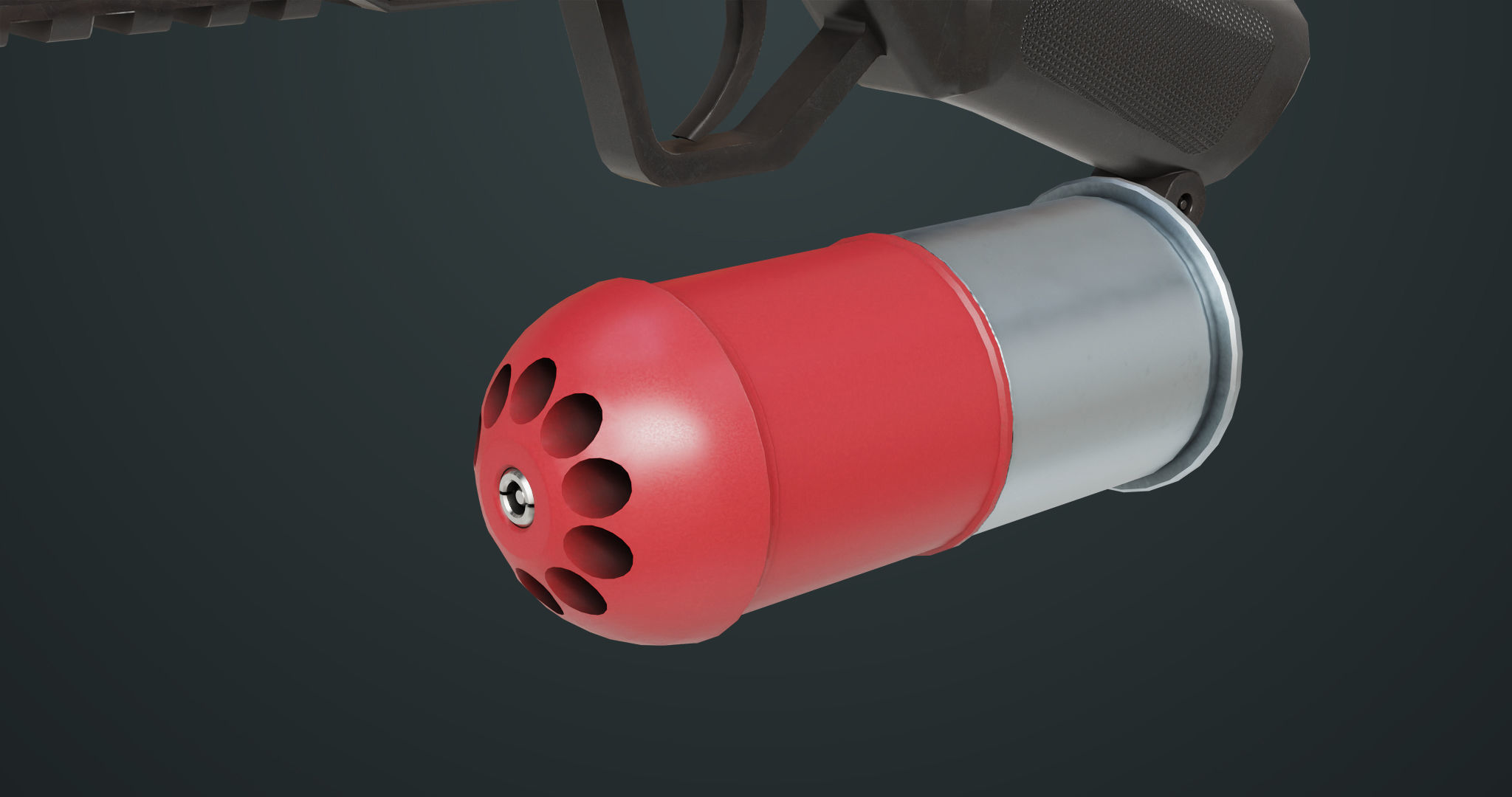 Grenade Launcher 07  All PBR Unity UE Textures Low-poly 3D model_15