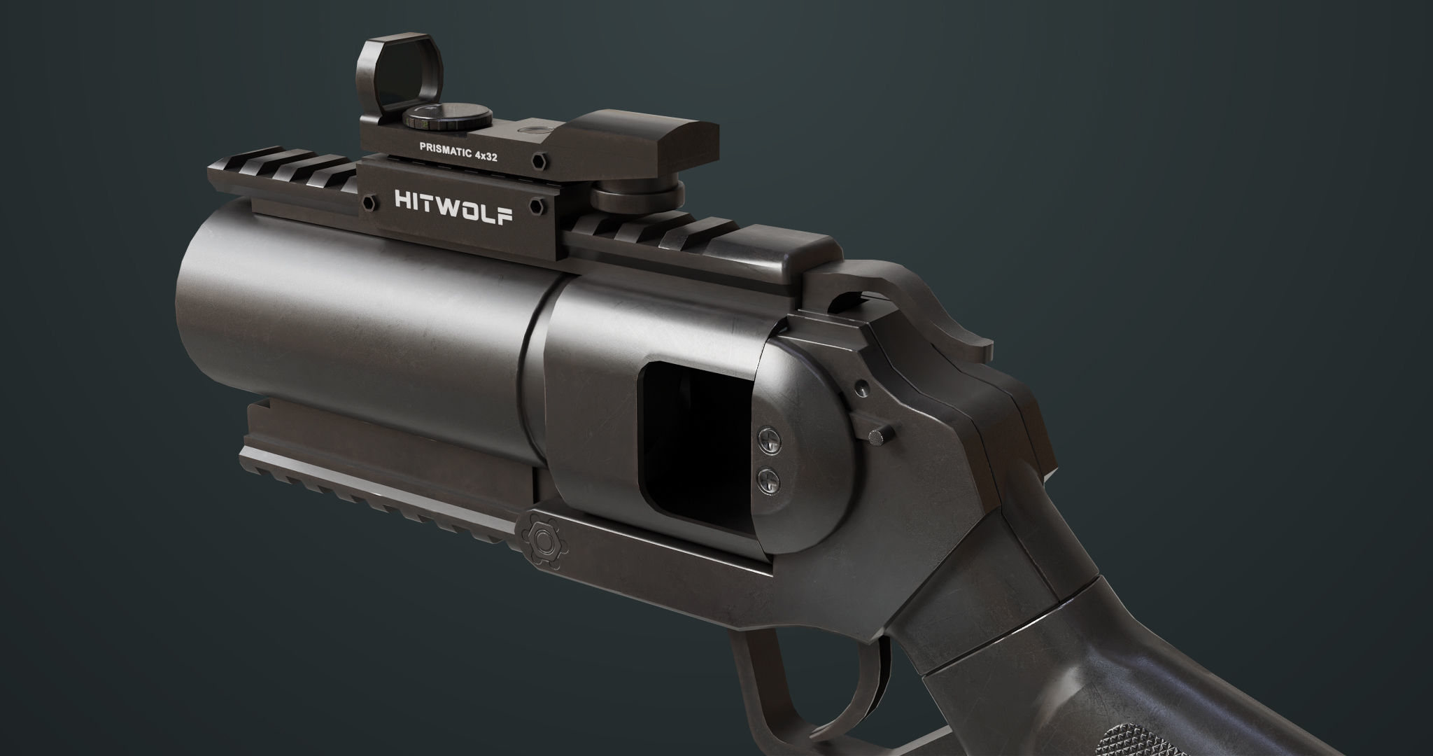 Grenade Launcher 07  All PBR Unity UE Textures Low-poly 3D model_16