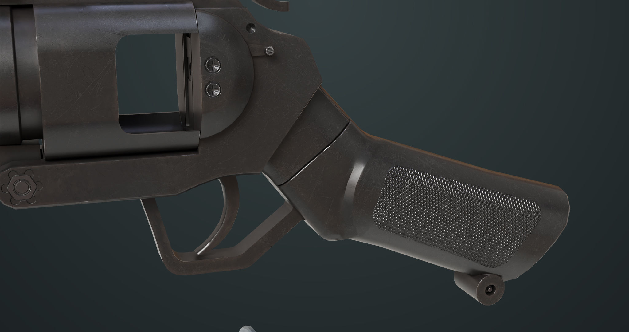 Grenade Launcher 07  All PBR Unity UE Textures Low-poly 3D model_12