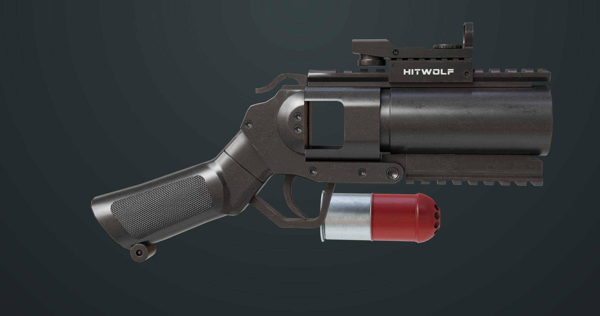 Grenade Launcher 07  All PBR Unity UE Textures Low-poly 3D model_8