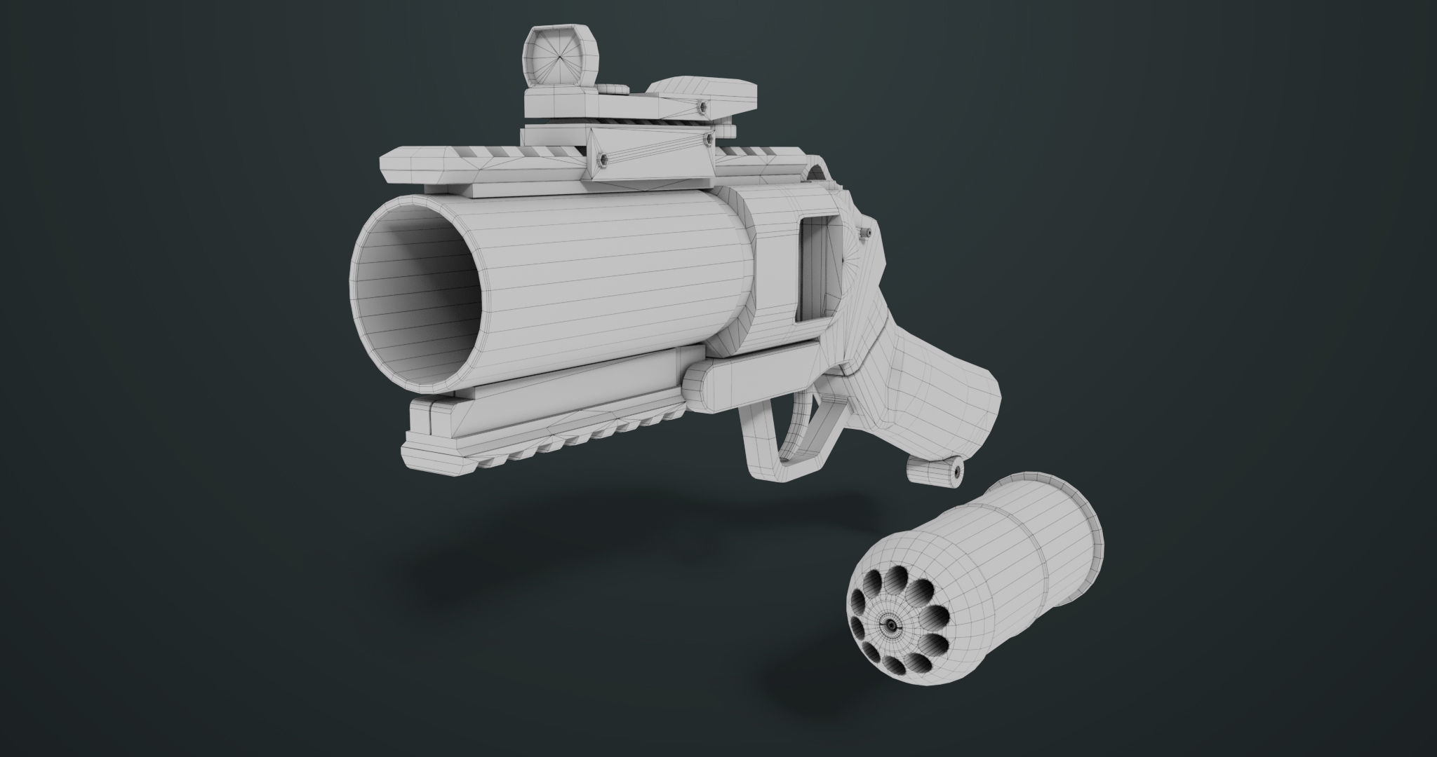 Grenade Launcher 07  All PBR Unity UE Textures Low-poly 3D model_23