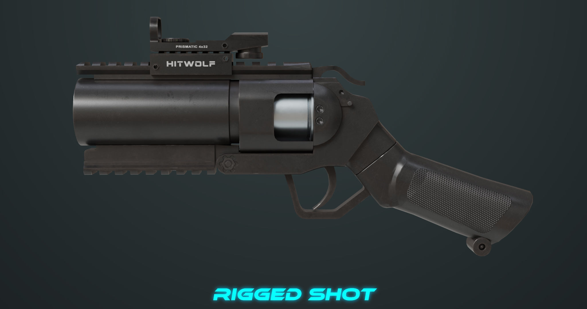Grenade Launcher 07  All PBR Unity UE Textures Low-poly 3D model_3