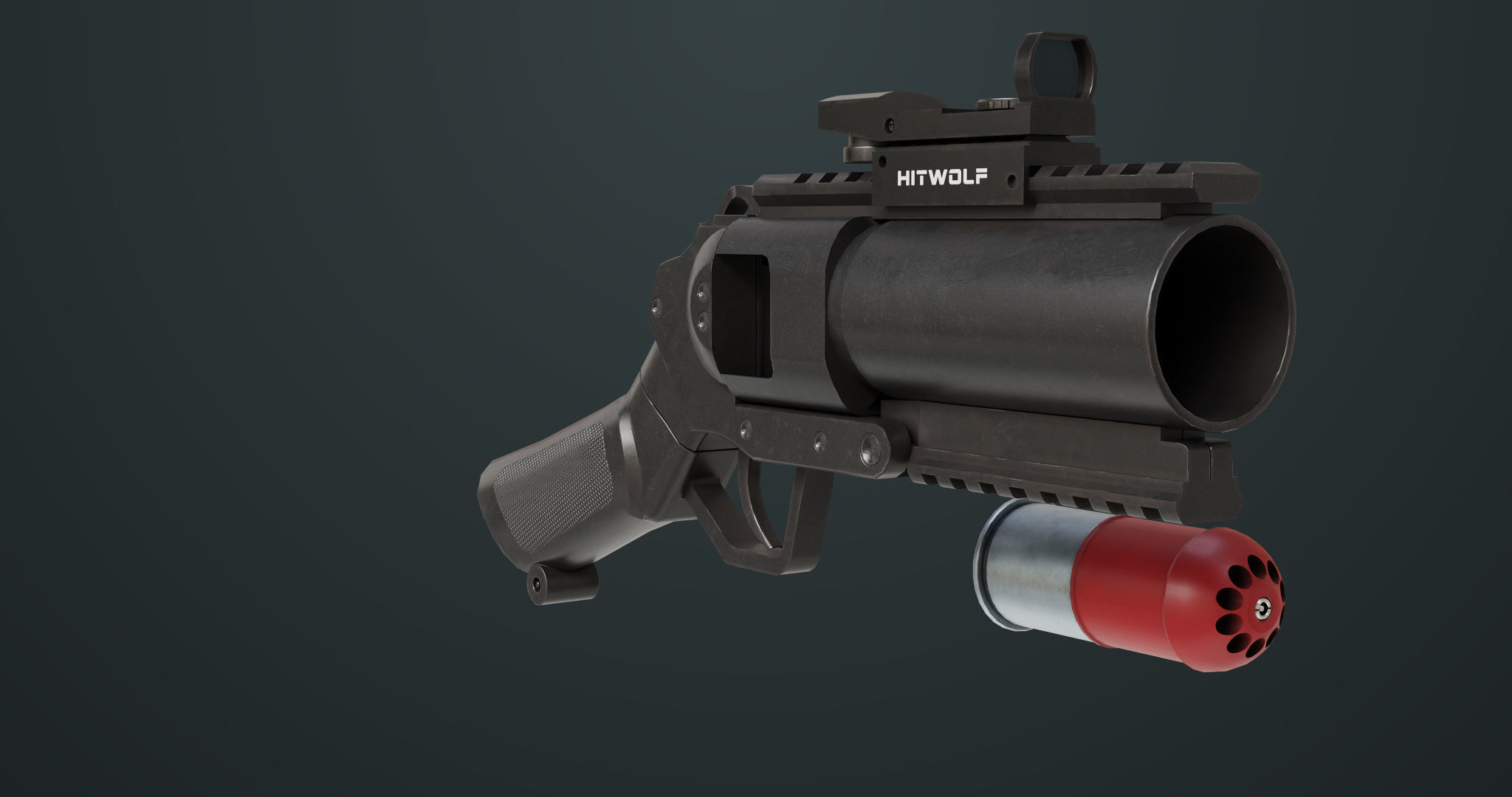 Grenade Launcher 07  All PBR Unity UE Textures Low-poly 3D model_5