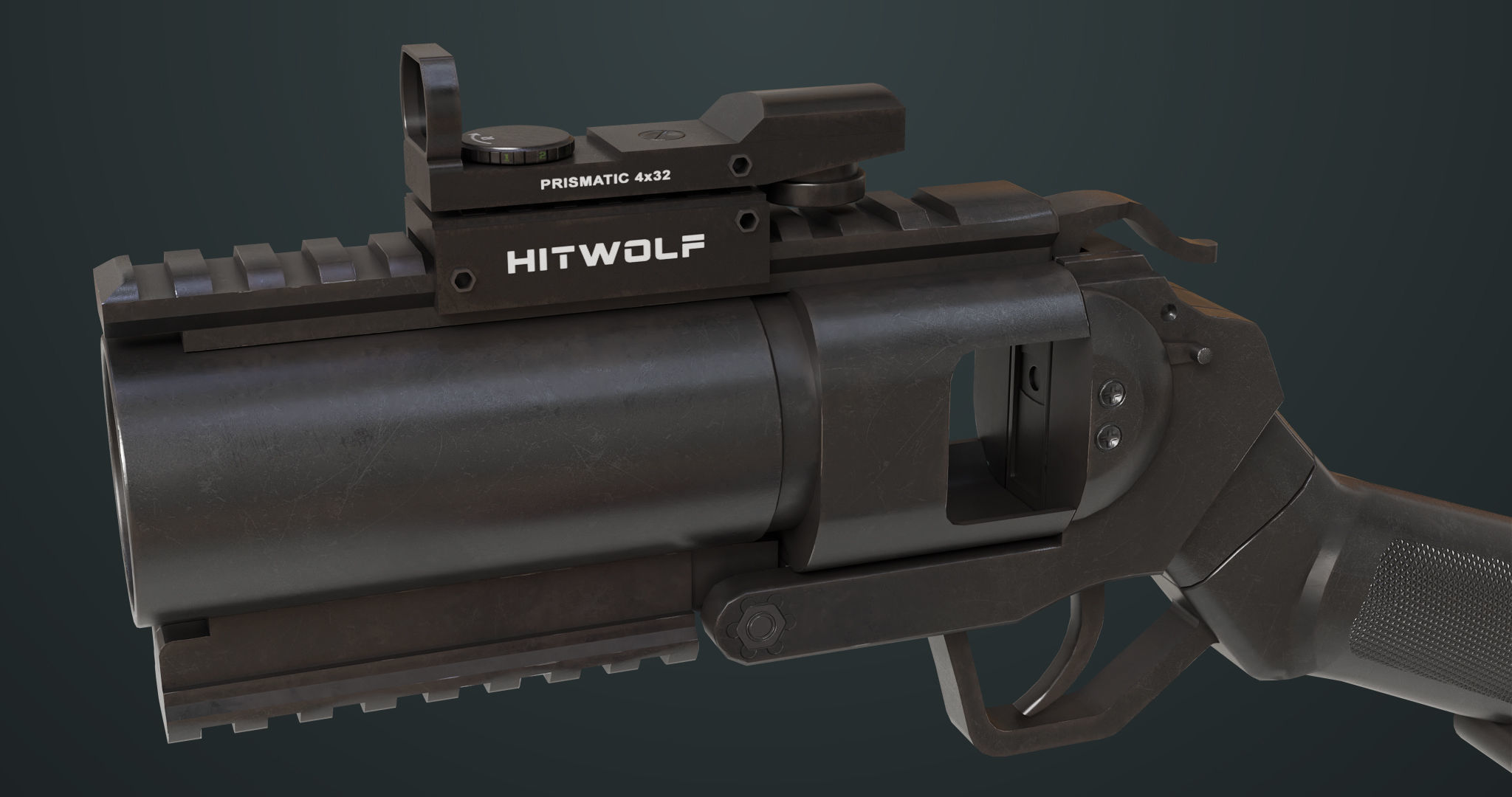 Grenade Launcher 07  All PBR Unity UE Textures Low-poly 3D model_11