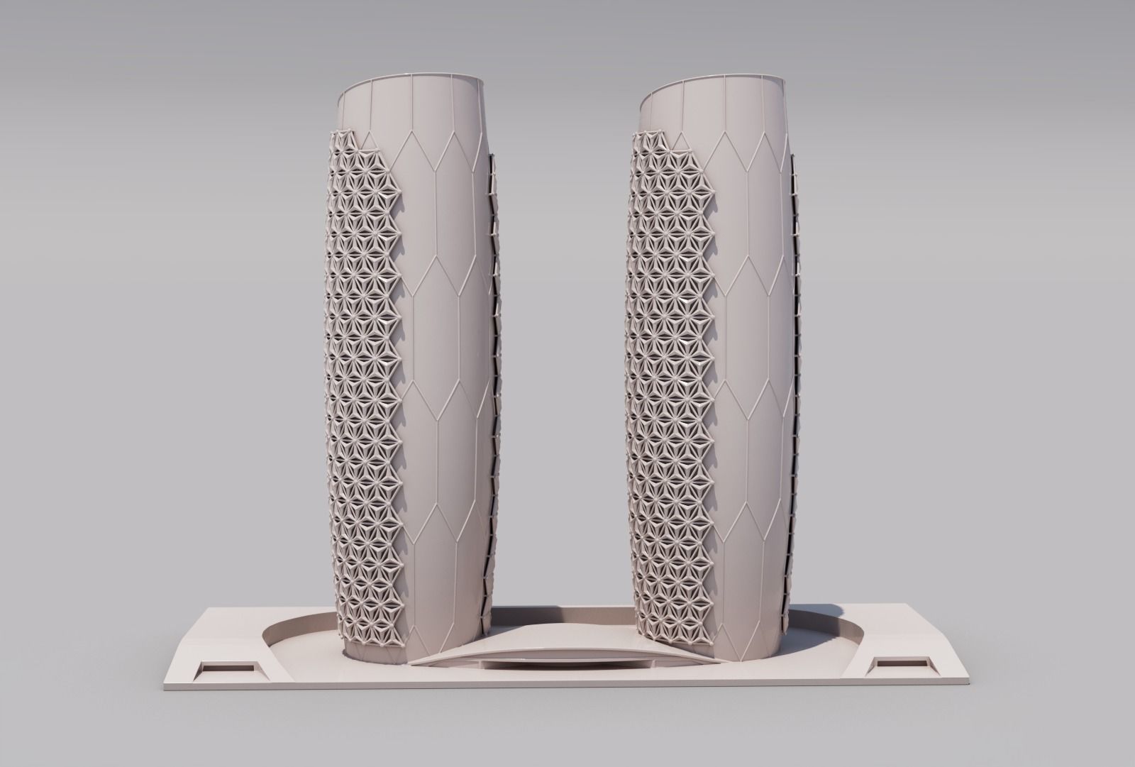 Al Bahar Towers ABU DHABI  3D print model_1