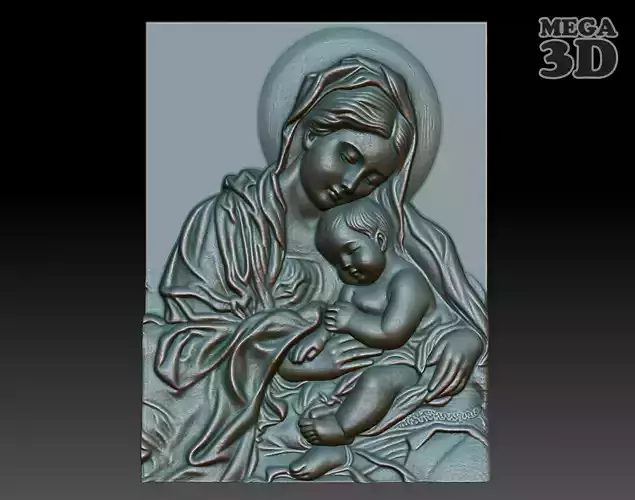 Madonna and Child basrelief 240607