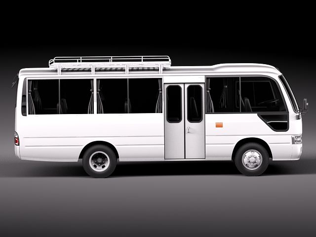 Toyota Coaster 2012 Minibus 3D Model 3D model_6