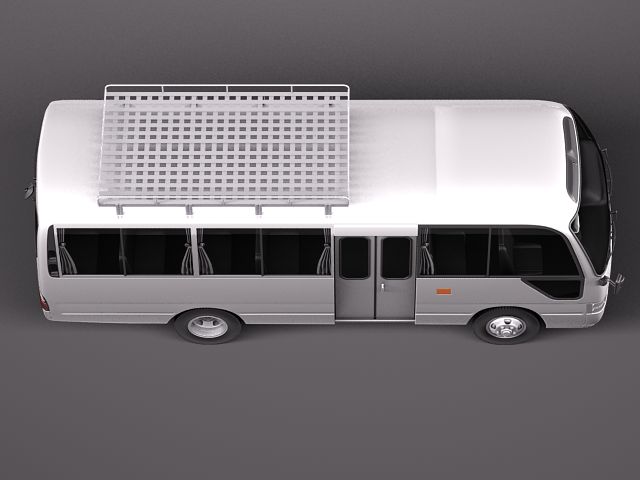 Toyota Coaster 2012 Minibus 3D Model 3D model_7