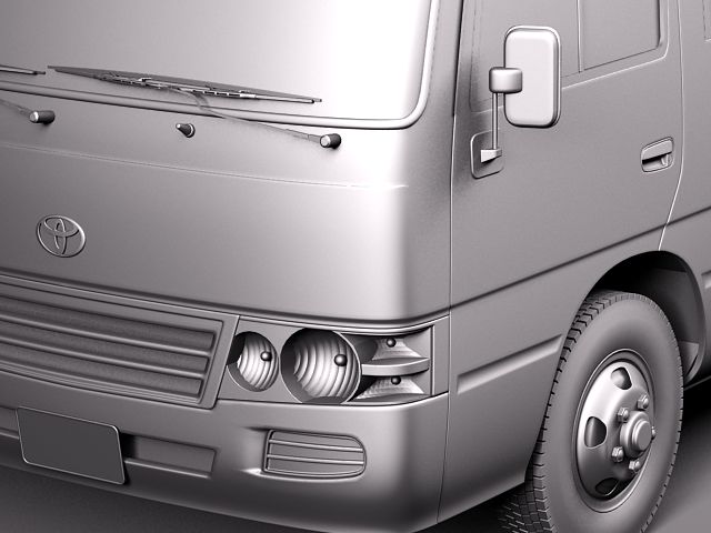 Toyota Coaster 2012 Minibus 3D Model 3D model_10