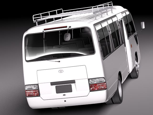 Toyota Coaster 2012 Minibus 3D Model 3D model_5