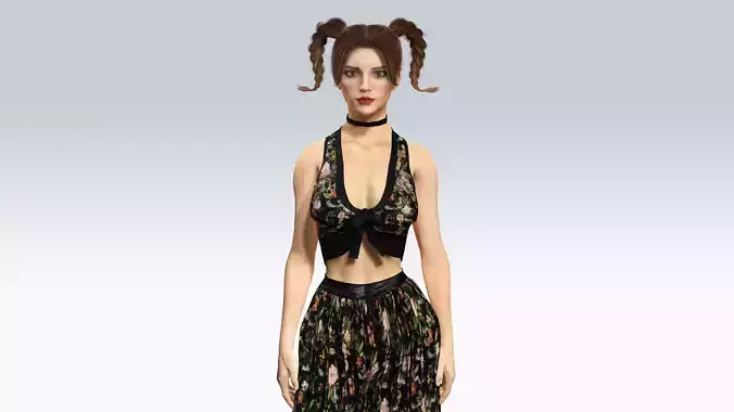 Sexy Character - Fully Rigged 3D model