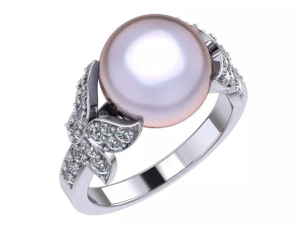 Pearl ring 3D print model