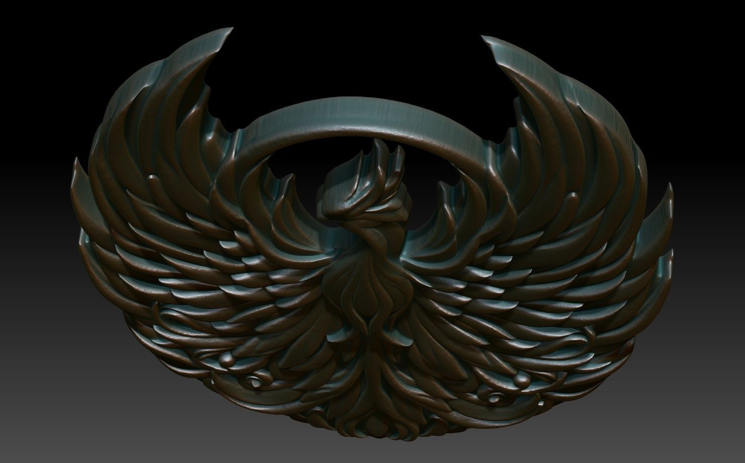 Phoenix basrelief 09 240607 3D print model_3